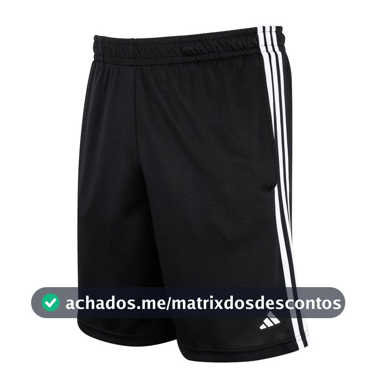 Bermuda Masculina adidas Basica 3 Listras em Promoção