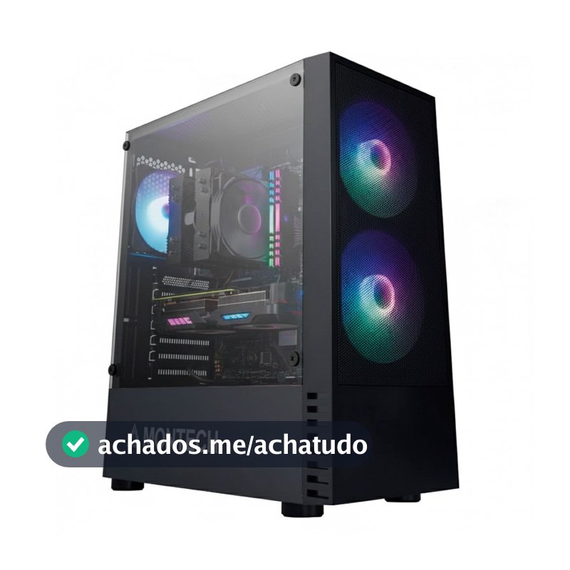 Gabinete Montech X2 Mesh Mid Tower Vidro 3 Fans RGB