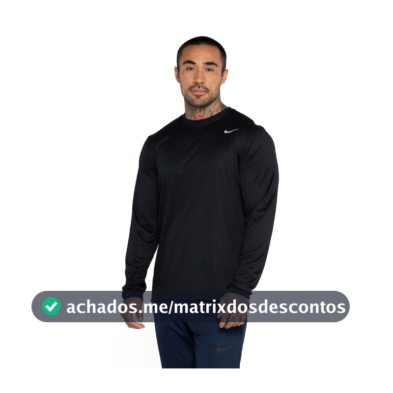 Camiseta Masculina Nike Manga Longa Dri Fit Rlgd