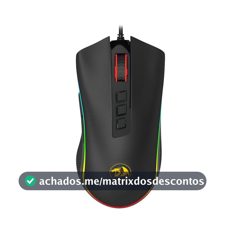 Mouse Gamer Redragon Cobra, Chroma RGB, 12400 DPI, 8 Botões, Preto - M711