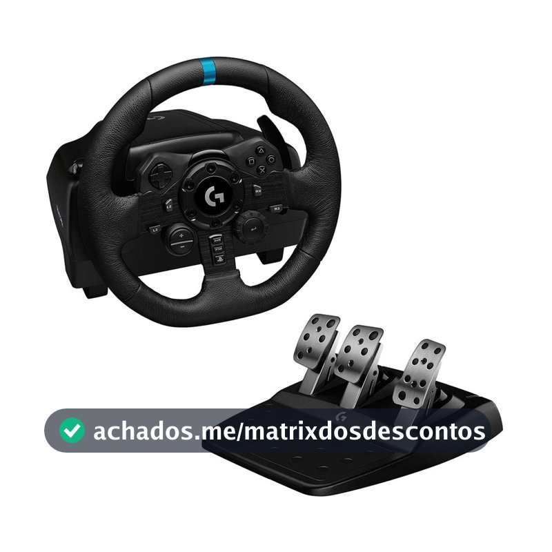 Volante Logitech G923 para PS5, PS4 e PC com Force Feedback TRUEFORCE, Pedais Responsivos, Launch Control - 941-000148