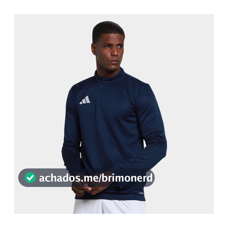 Jaqueta Adidas Entrada 26 Masculina - Azul+Branco