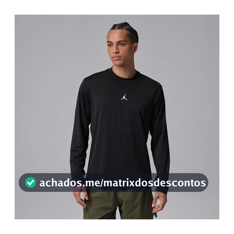 Camiseta Dri Fit Jordan Manga Longa Sport Masculina