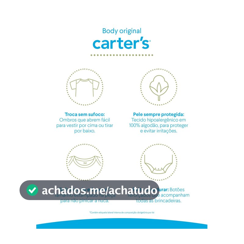 Conjunto Carter's bebê menina em algodão floral 7 peças - Multicor