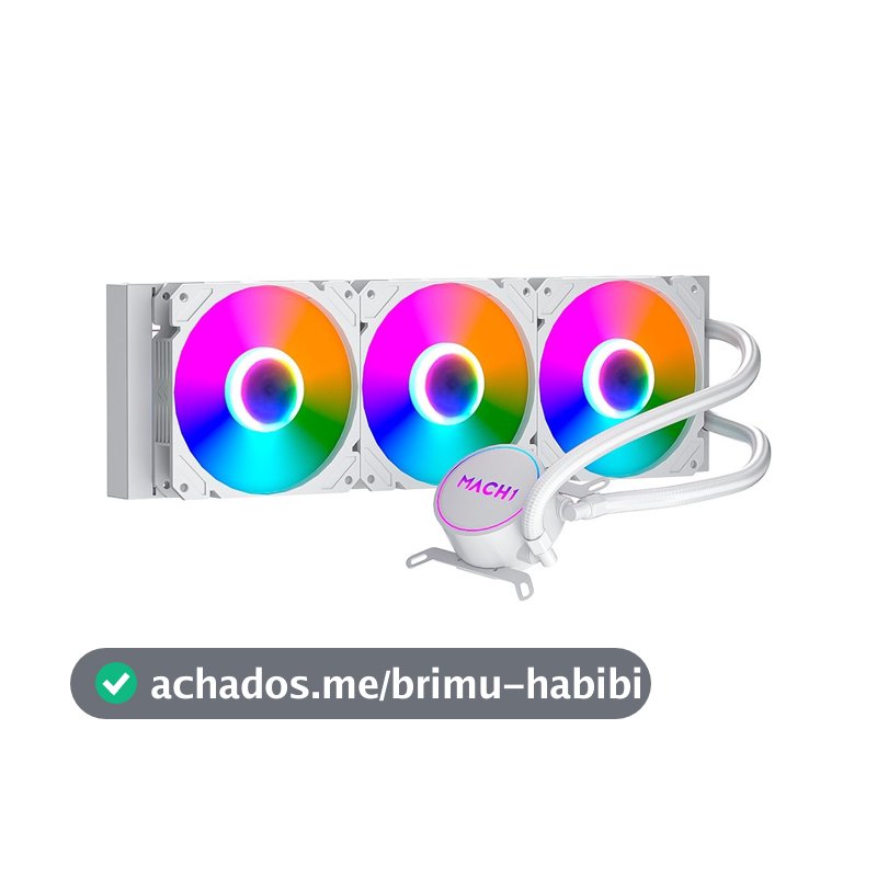 Water Cooler MACH1 Logic, RGB, 360mm, AMD e Intel, Branco - GK360W