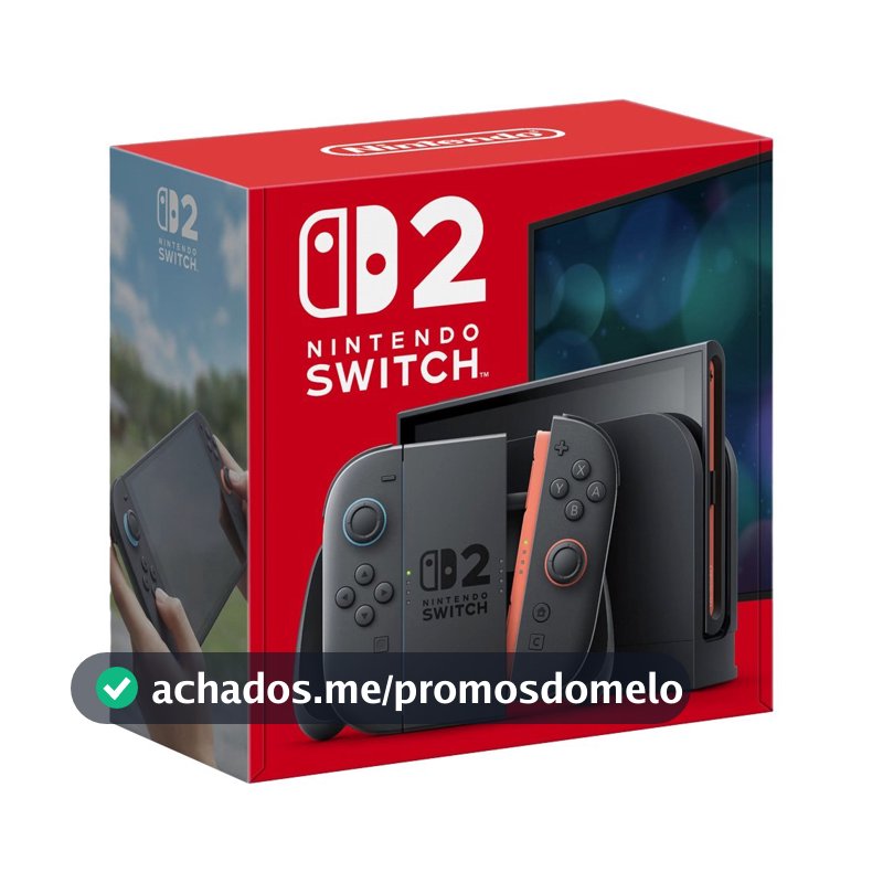 Console Nintendo Switch 2, 256GB, Preto, Azul e Vermelho