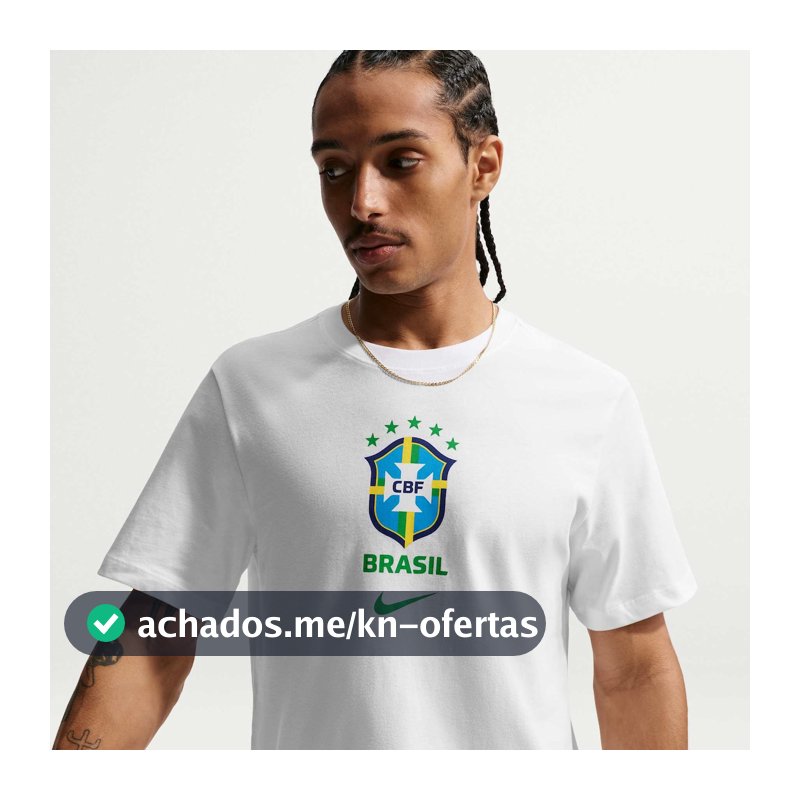 Camiseta Brasil Nike Crest Masculina