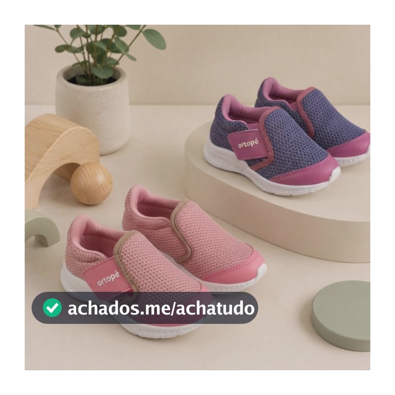 Kit 2 Infantil Feminino Ortopé Dna Flex Rosa e Lilás