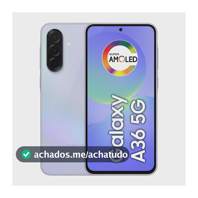 Celular Samsung Galaxy A36 5g 256gb, 8GB Ram, Câmera 50mp, Ip67, Super AmoLED 6.7”, Recursos Ai Violeta - 256 Gb - #d6d6eb - Bi-volt