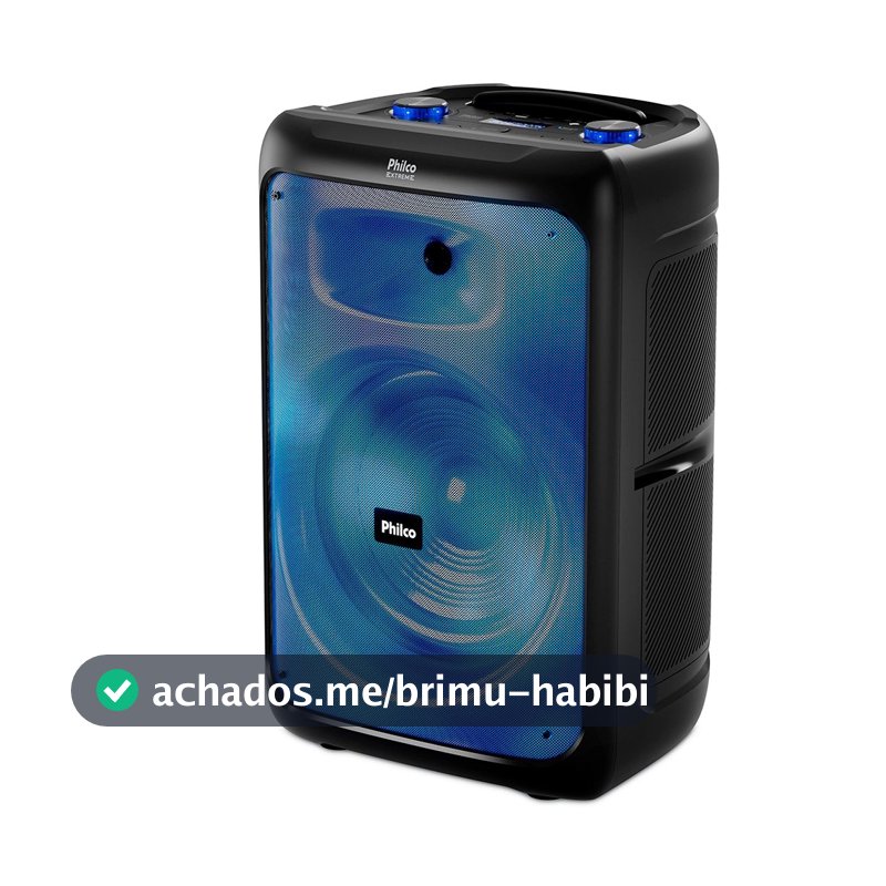 Caixa de Som Acústica Philco PCX5200, Bluetooth, Função TWS, Entrada para Microfone, Preto - 56603796