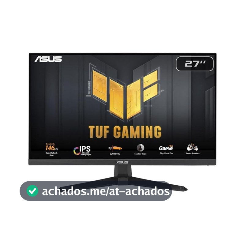 Monitor Gamer ASUS TUF Gaming, 27", IPS, Full HD, 146Hz, 1ms, FreeSync, HDR10, HDMI, DisplayPort, Preto - VG279QE5A
