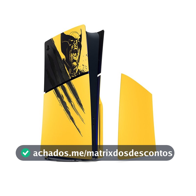 Tampa para Console PS5 Sony Marvel's Wolverine Edição Limitada, Amarelo - 1000056867