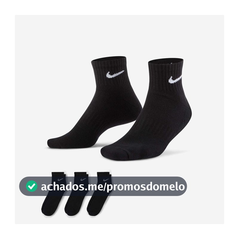 Meia Nike Everyday Cushion (3 Pares) Unissex