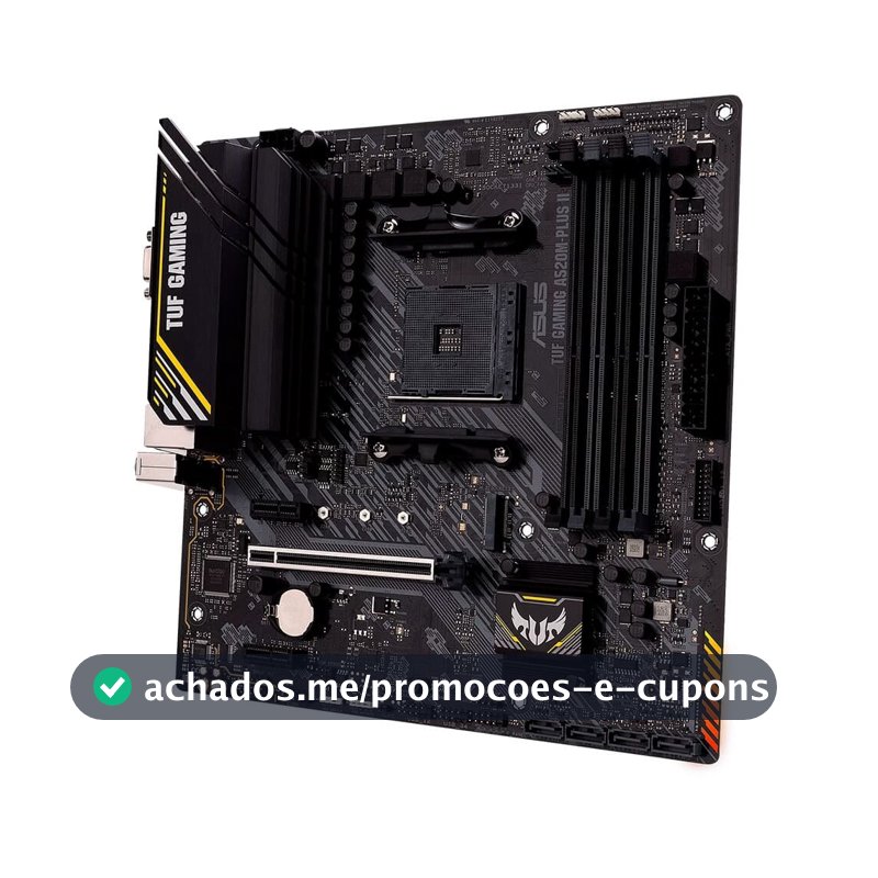 Placa-Mãe ASUS TUF GAMING A520M-PLUS II, AMD AM4, mATX, DDR4, Preto - 90MB17G0-M0EAY0