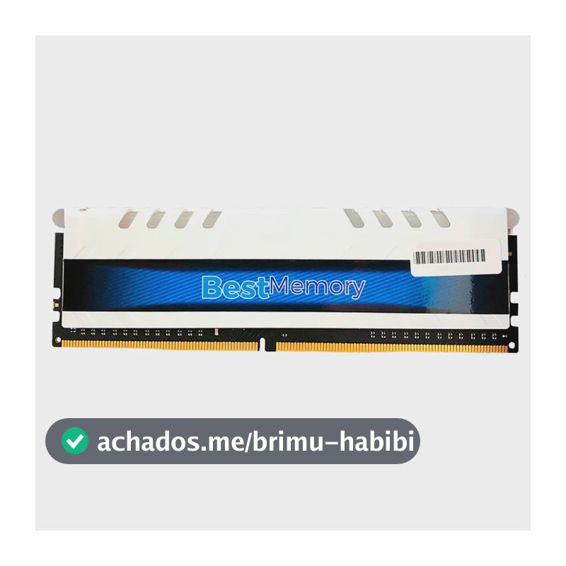 Memória Best Memory Gamer Highlander, RGB, 16GB, 3000MHz, DDR4, CL15, BT D4 16G, 3000DW, Branco