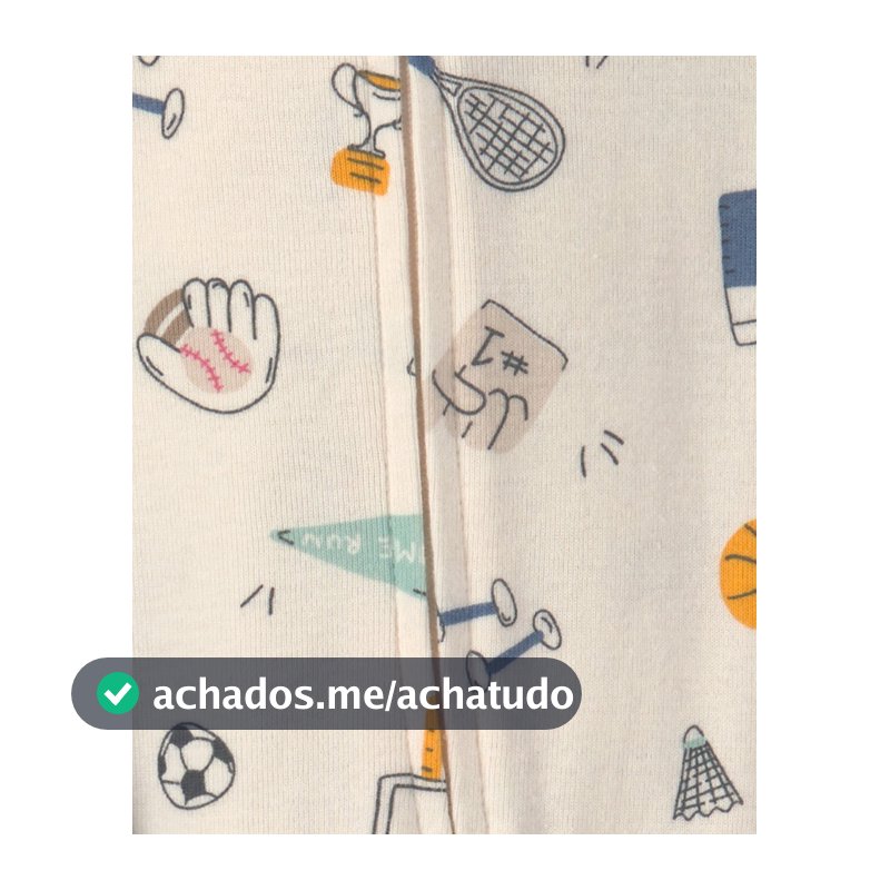 Kit macacão bebê 2 peças com pé estampado - Multicor