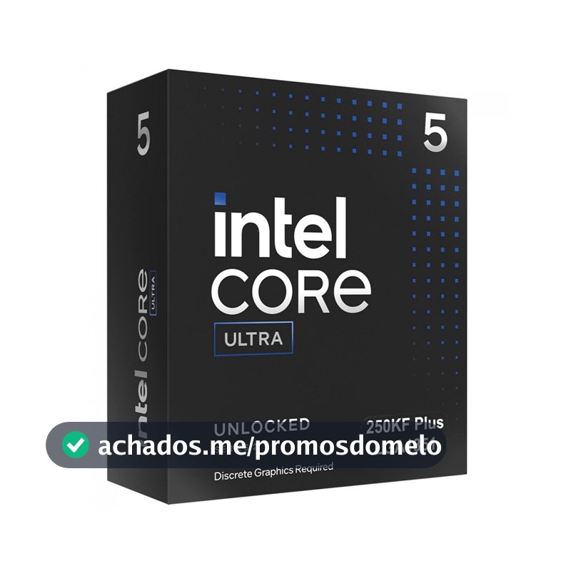 Processador Intel Core Ultra 5 250KF, 4.2GHz (5.3GHz Turbo), Cache 30MB, 18 Núcleos, 18 Threads, LGA 1851, Sem Vídeo Integrado - BX80768250KF