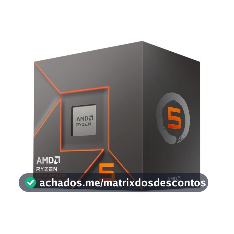 Processador AMD Ryzen 5 8500G, 3.5 GHz (5.0GHz Max Turbo), Cache 22MB, 6 Núcleos, 12 Threads, AM5, Com Vídeo Integrado - 100-100000931BOX