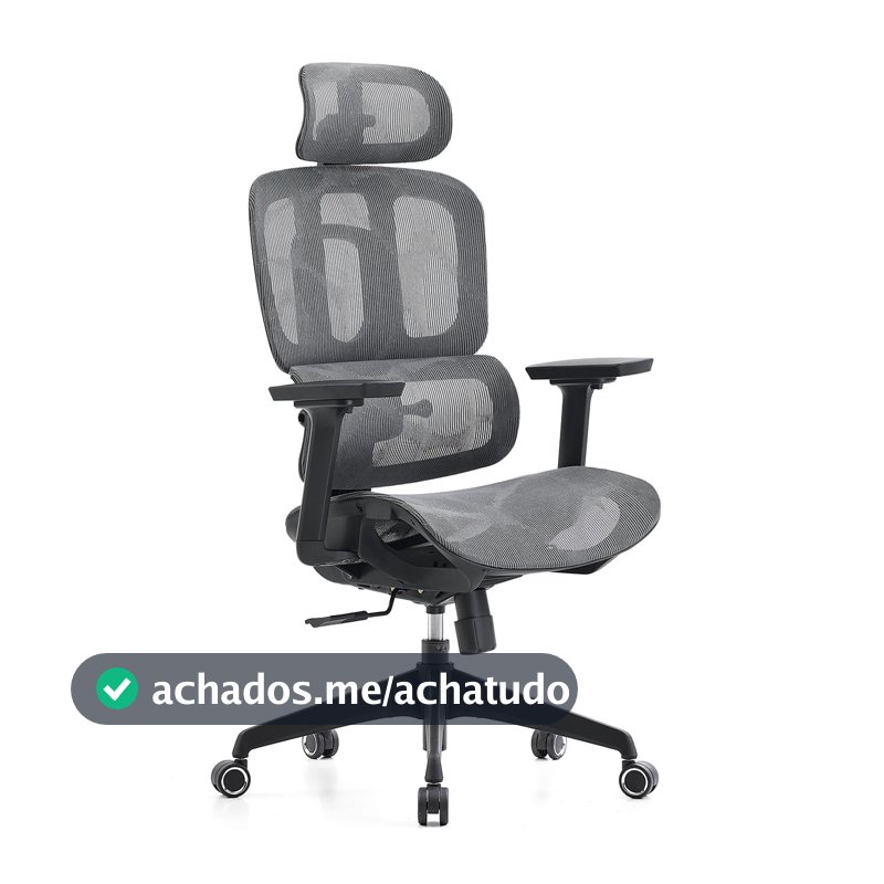 Cadeira de Escritório Dr. Office Business, Mesh, 3D, Ajustável, Suporta até 1