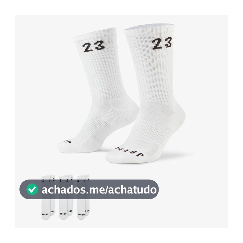 Meia Jordan Essentials (3 Pares) Unissex