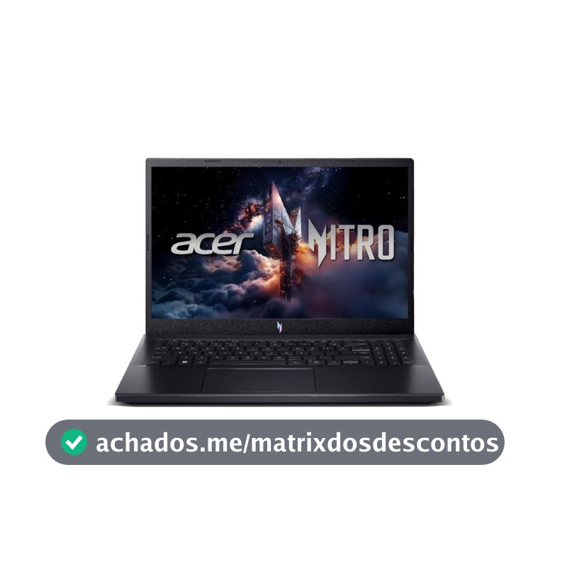 Notebook Gamer Acer Nitro V15 ANV15-52-57MC, Intel Core i5-13420H, 8GB RAM, SSD 512GB, 15.6" FHD, RTX 4050, Linux, Preto - NH.U1TAL.004