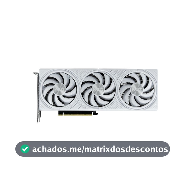 Placa de Video Palit GeForce RTX 5070 WHITE OC 12GB GDDR7 192bit 3-DP e HDMI - NE75070U19K9-GB2050W