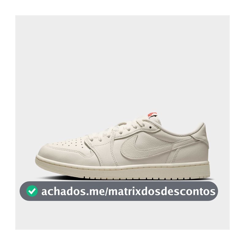 Air Jordan 1 Retro Low OG Sail and University Red
