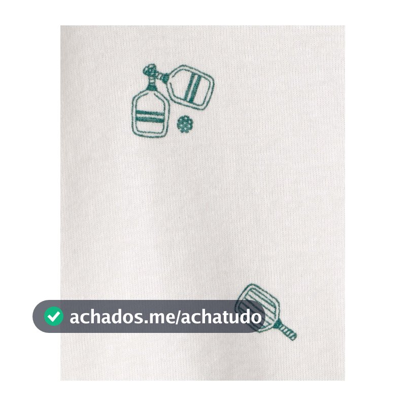 Macaquinho bebê estampado - Off-white