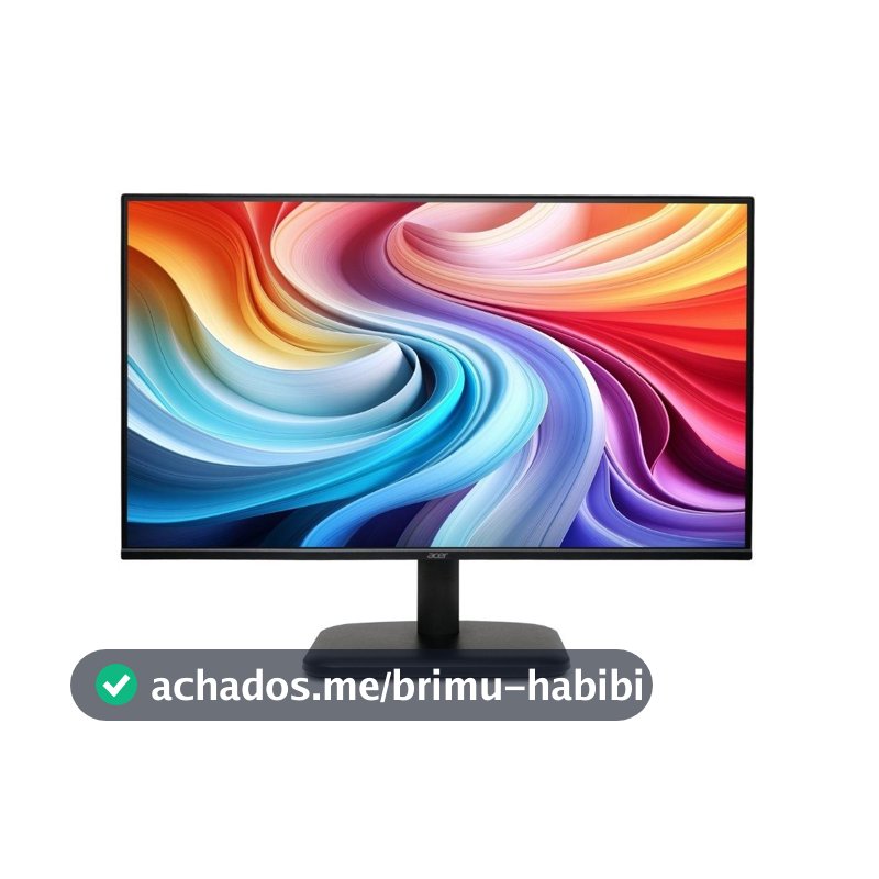 Monitor Gamer Acer EK241Y Gbi, 23.8" Full HD, IPS, 120Hz, 1ms, HDMI, VGA, Preto - UM.QE1AA.G01