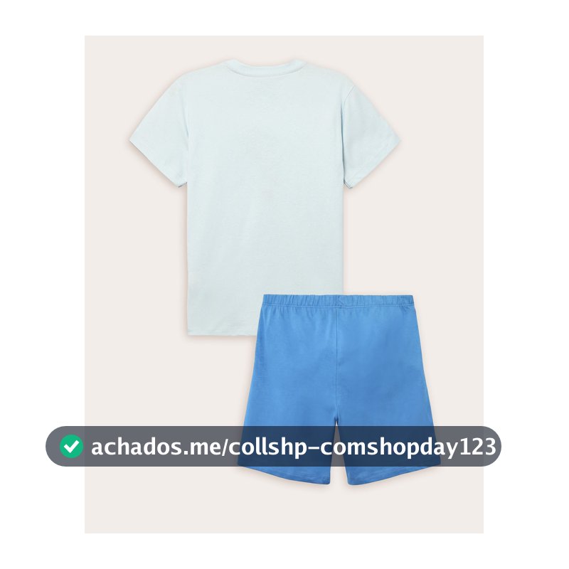 Pijama infantil Sonic em algodão 5-14A - Multicor