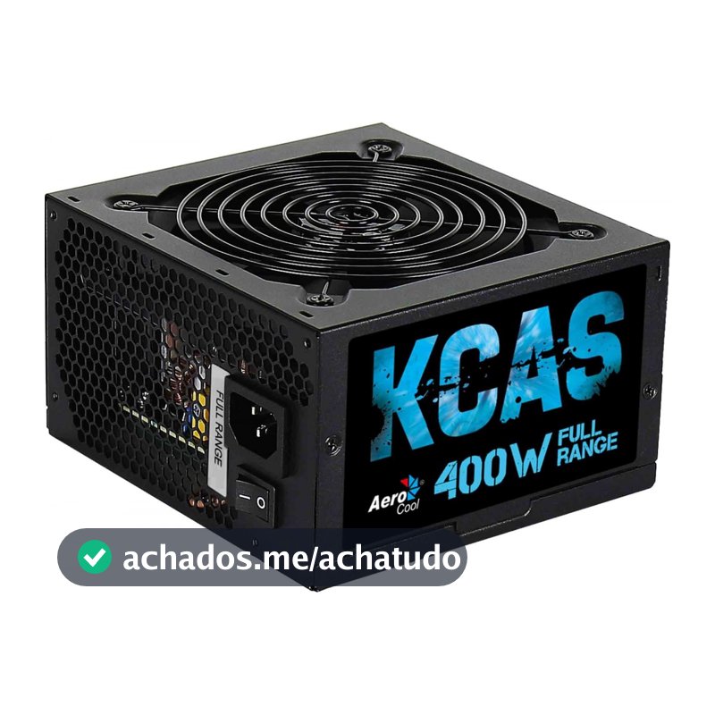 Fonte Aerocool KCAS 400W 80 Plus White PFC Ativo