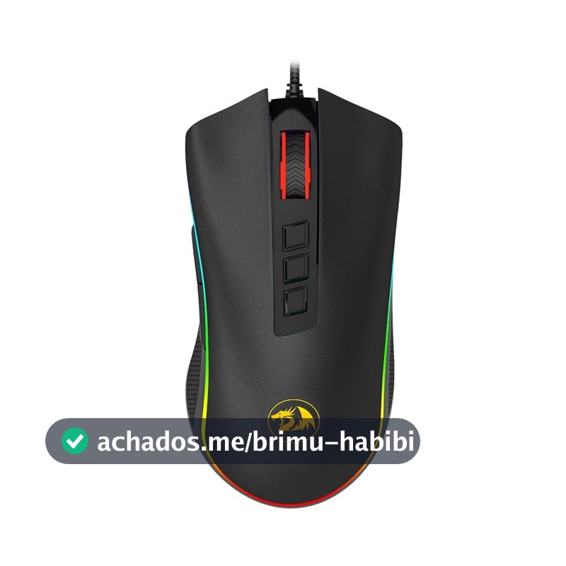 Mouse Gamer Redragon Cobra, Chroma RGB, 12400 DPI, 8 Botões, Preto - M711