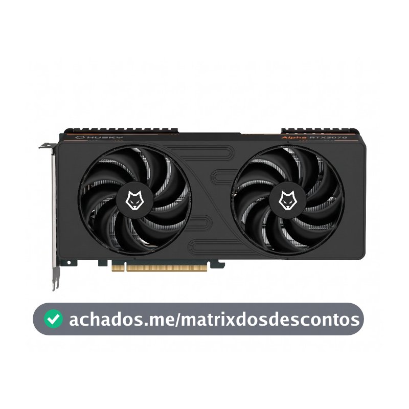Placa de Vídeo Husky Alpha RTX 3070, NVIDIA, 8GB, GDDR6, 256-Bit, Dual Fan, HDMI, 3x DisplayPort - HVG3070