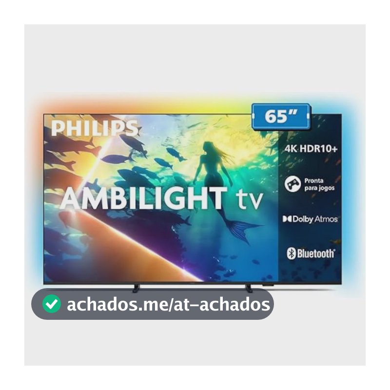 Smart Tv 65 " Philips 4k Ambilight 65pug8100/78 Titan Os Hdr10+ Dolby Atmos