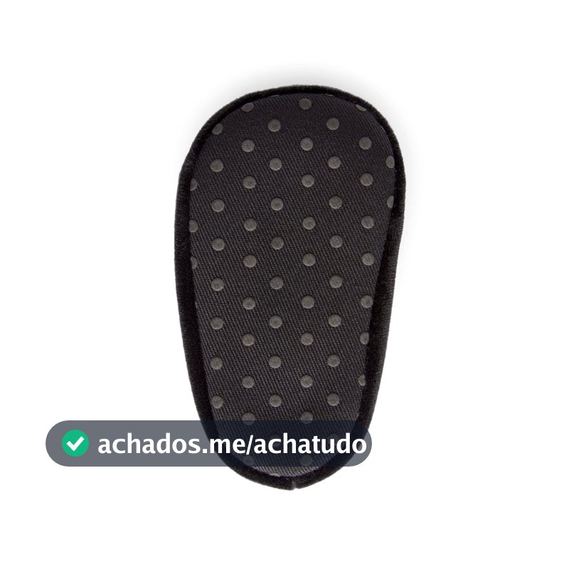 Sapato bebê com elástico e laço fleece preto