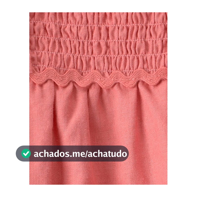 Vestido bebê com babados em viscolinho - Rosa