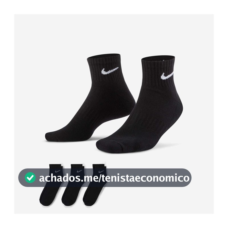 Meia Nike Everyday Cushion (3 Pares) Unissex