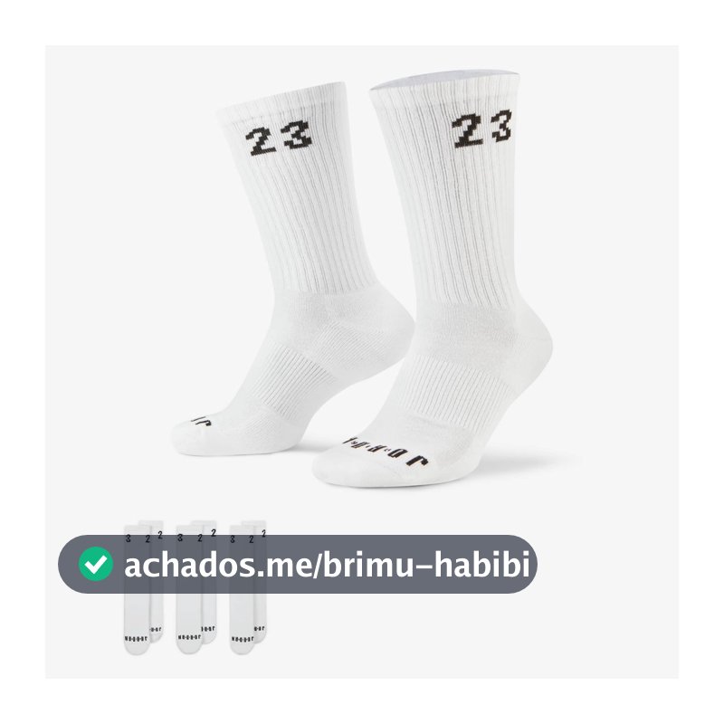 Meia Jordan Essentials (3 Pares) Unissex