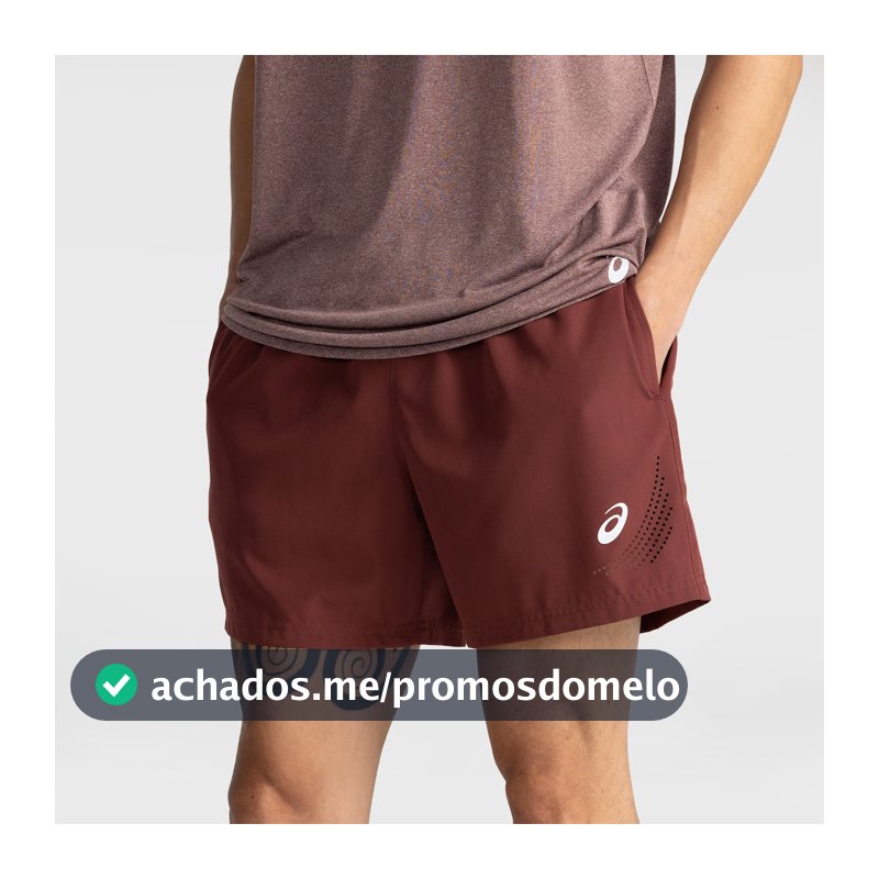 Short Masculino ASICS 5 Recorte Respirável Lase em Promoção