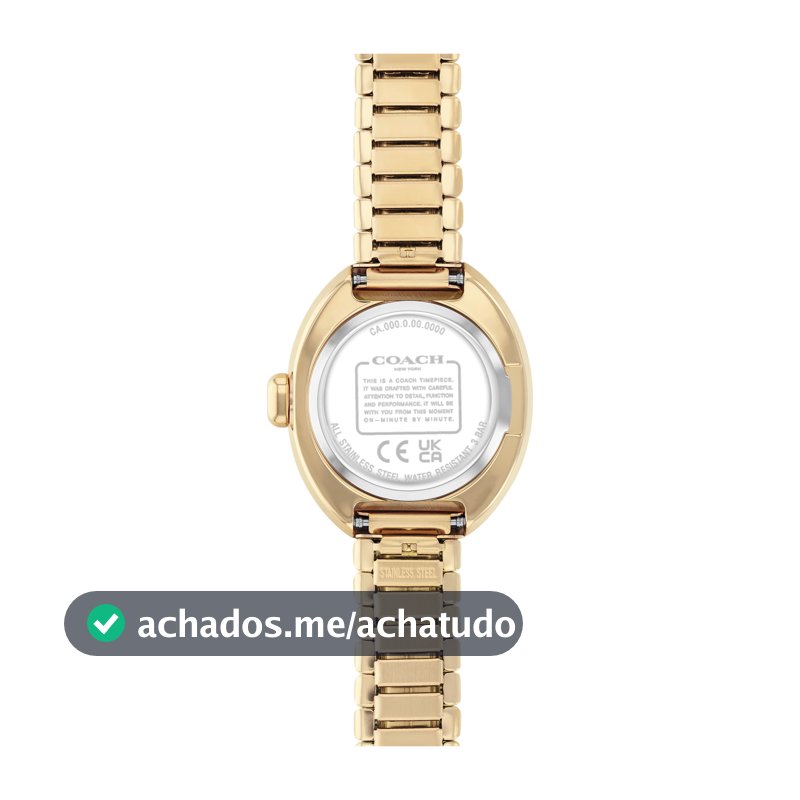 Relógio Coach Sammy Feminino em Aço Dourado 14504573