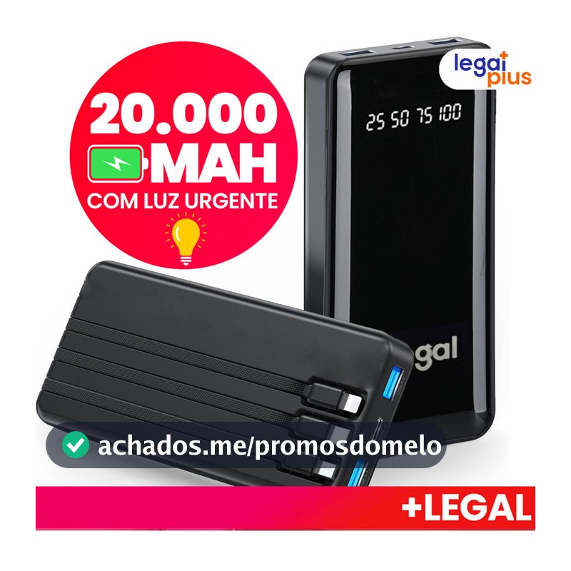Carregador Portátil 20000mAh Design Único e Compacto Bateria de Grande Duração Para Aventuras ao Ar Livre e Emergências - AliExpress 202192403