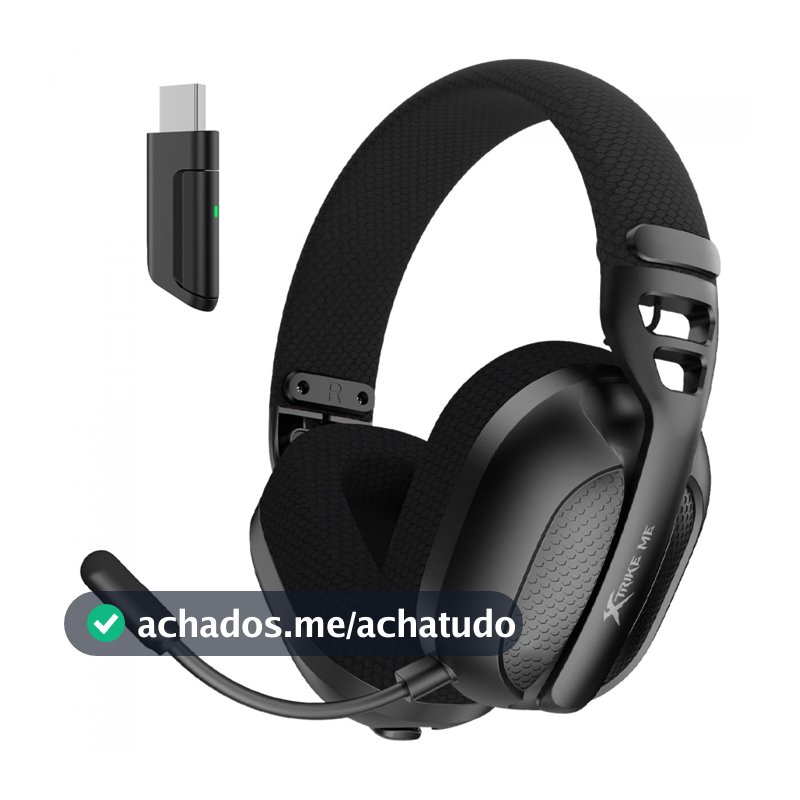 Headset Gamer Xtrike Me GH-513W, Wireless/Bluetooth, Drivers de 40mm, Preto
