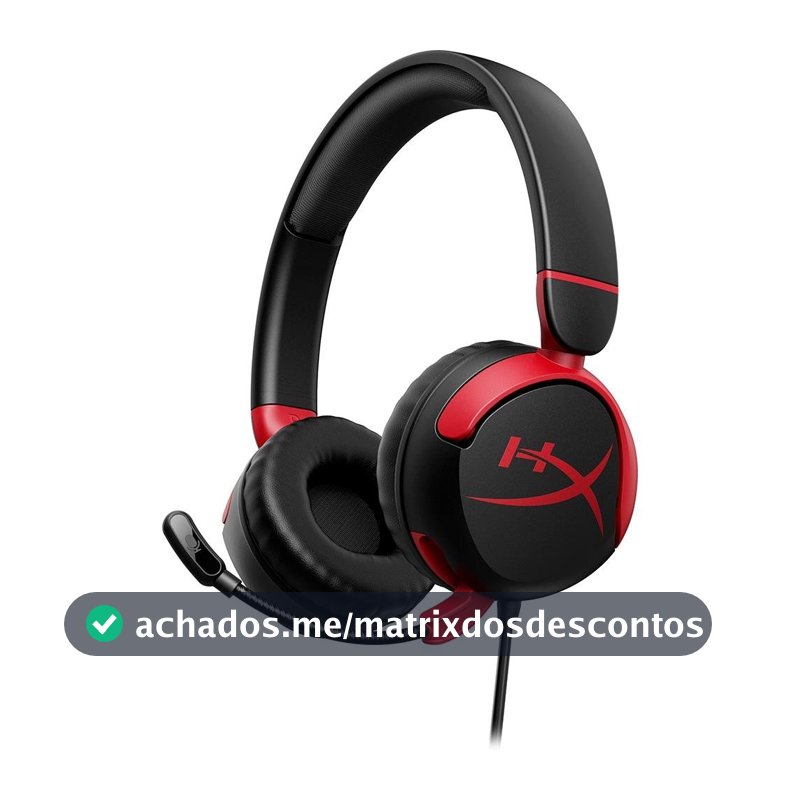 Headset Gamer Infantil HyperX Cloud Mini, Com Fio e Limitador de Volume, USB-C, Preto - 7G8F4AA