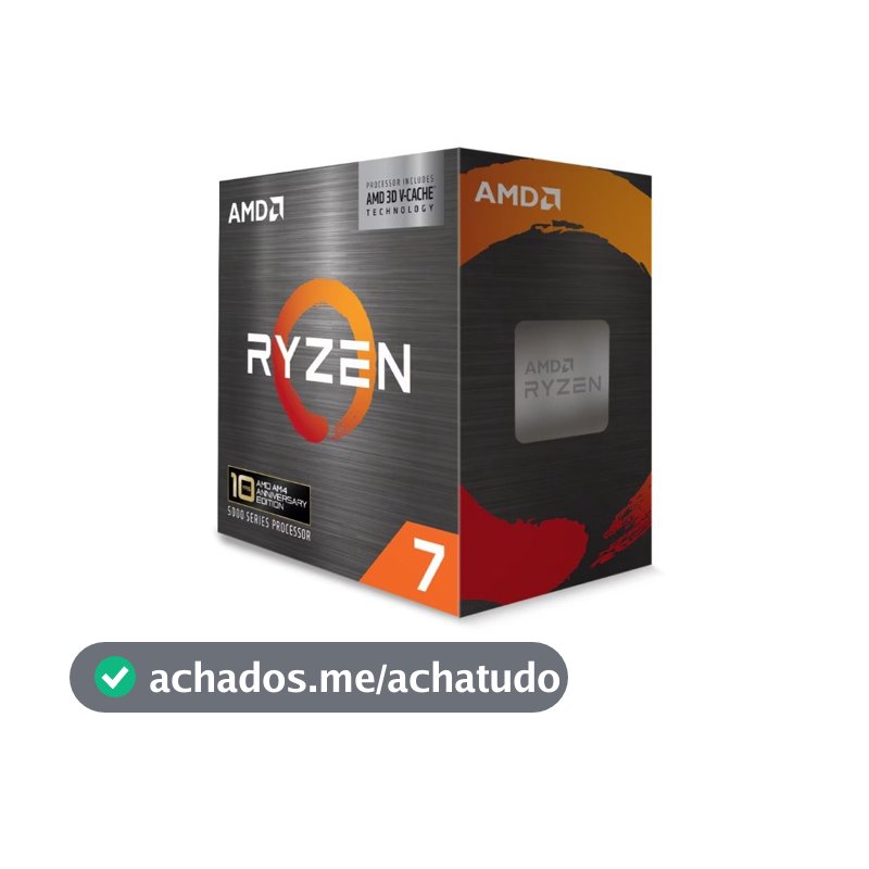 Processador AMD Ryzen 7 5800X3D, 3.4GHZ, 8-CORE, Cache 100MB, AM4 - 100-100000651POF
