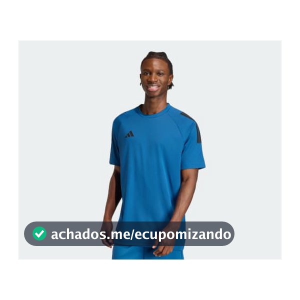 CAMISETA CLIMACOOL SERENO TRÊS LISTRAS - Azul adidas