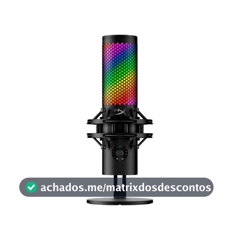 Microfone Gamer Condensador HyperX QuadCast S 2, USB, RGB, Preto - 9A273AA