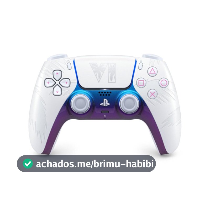 Controle Sem Fio Sony DualSense, PS5, Edição Limitada Grand Theft Auto VI, Branco - 1000056978