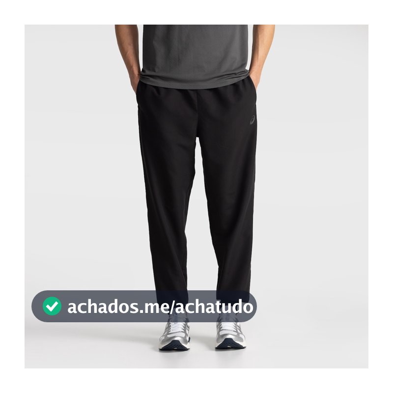 Calça Masculina ASICS Tecido Plano em Promoção