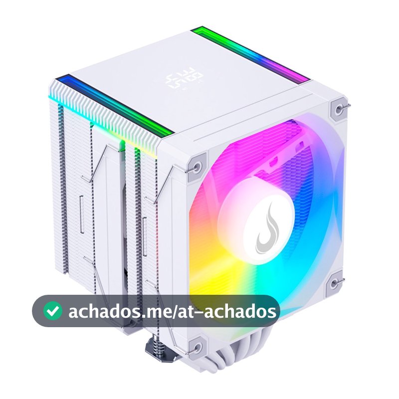 Air Cooler Gamer Rise Mode Temp 6 Pro White, ARGB, AMD e Intel, 120mm, Branco - RM-ACT6P-ARGB-W