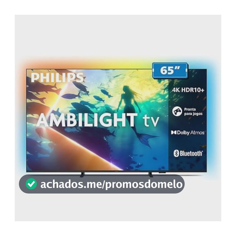 Smart Tv 65 " Philips 4k Ambilight 65pug8100/78 Titan Os Hdr10+ Dolby Atmos